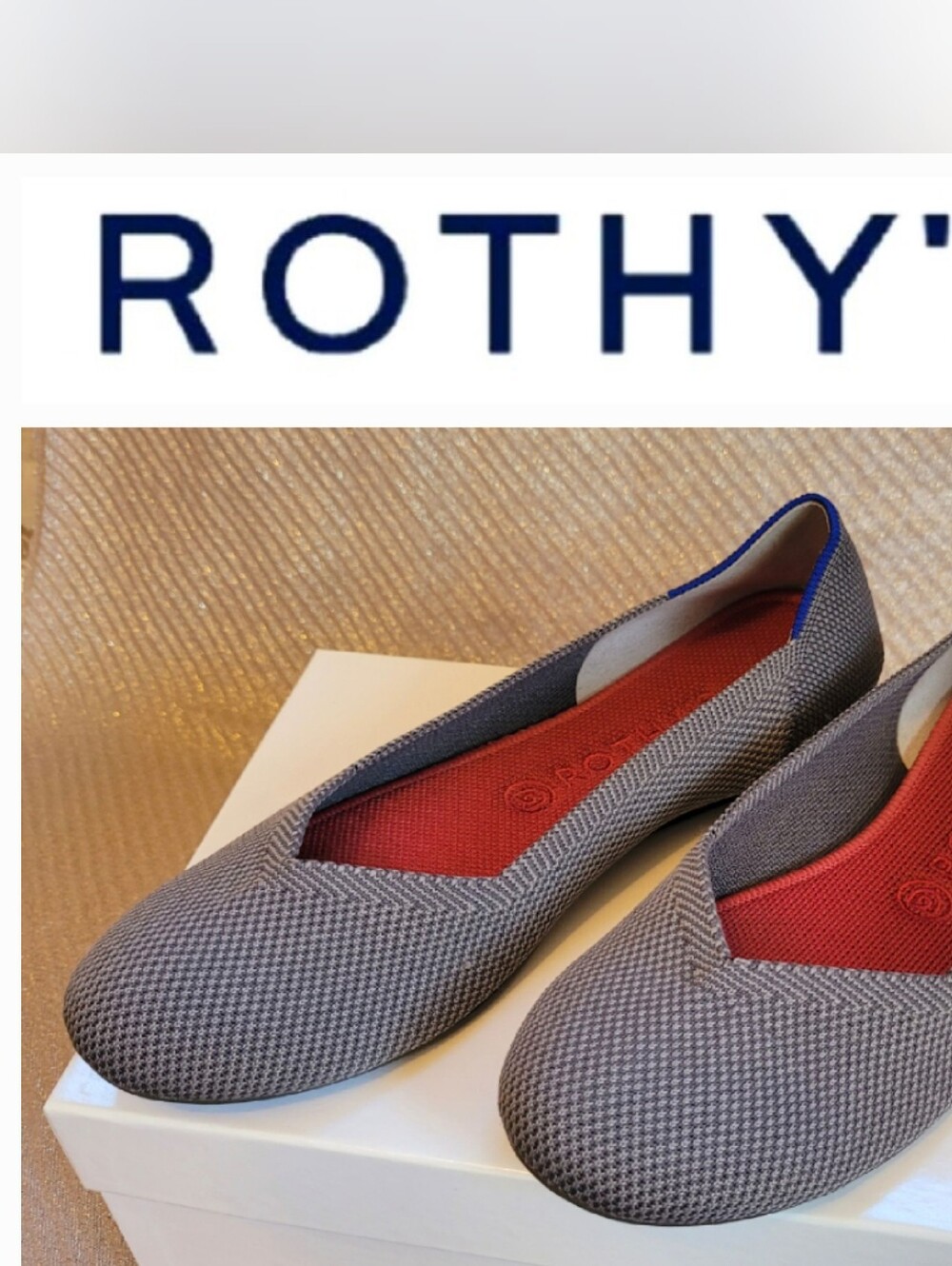 Rothy's rare round toe flat collector eco neutral classic easy care shoe comfy